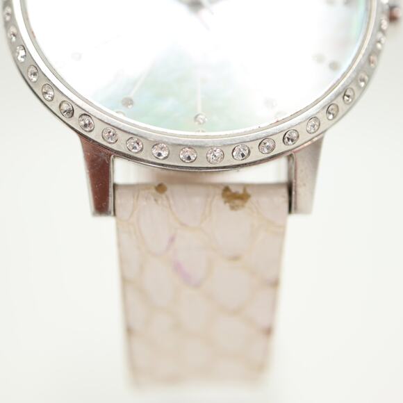 Nixon Kensington MOP 37mm Womens Watch Gem Bezel White Leather w New Battery main image 5